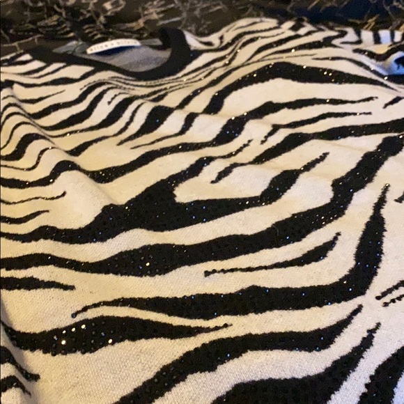 Alice and Olivia Zebra sparkly sweater!! - Picture 3 of 4
